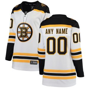 Boston Bruins Fanatics Branded Women’s Away Breakaway Custom Jersey – White