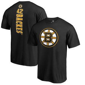 David Backes Boston Bruins Fanatics Branded Backer Name & Number T-Shirt – Black