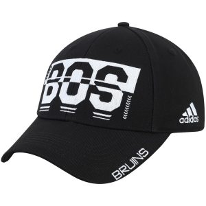 Men’s Boston Bruins adidas Black Culture Hyper Initials Adjustable Hat